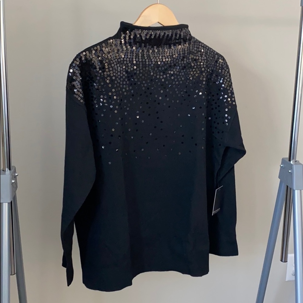 NWT Sequin Mock Neck Sweater